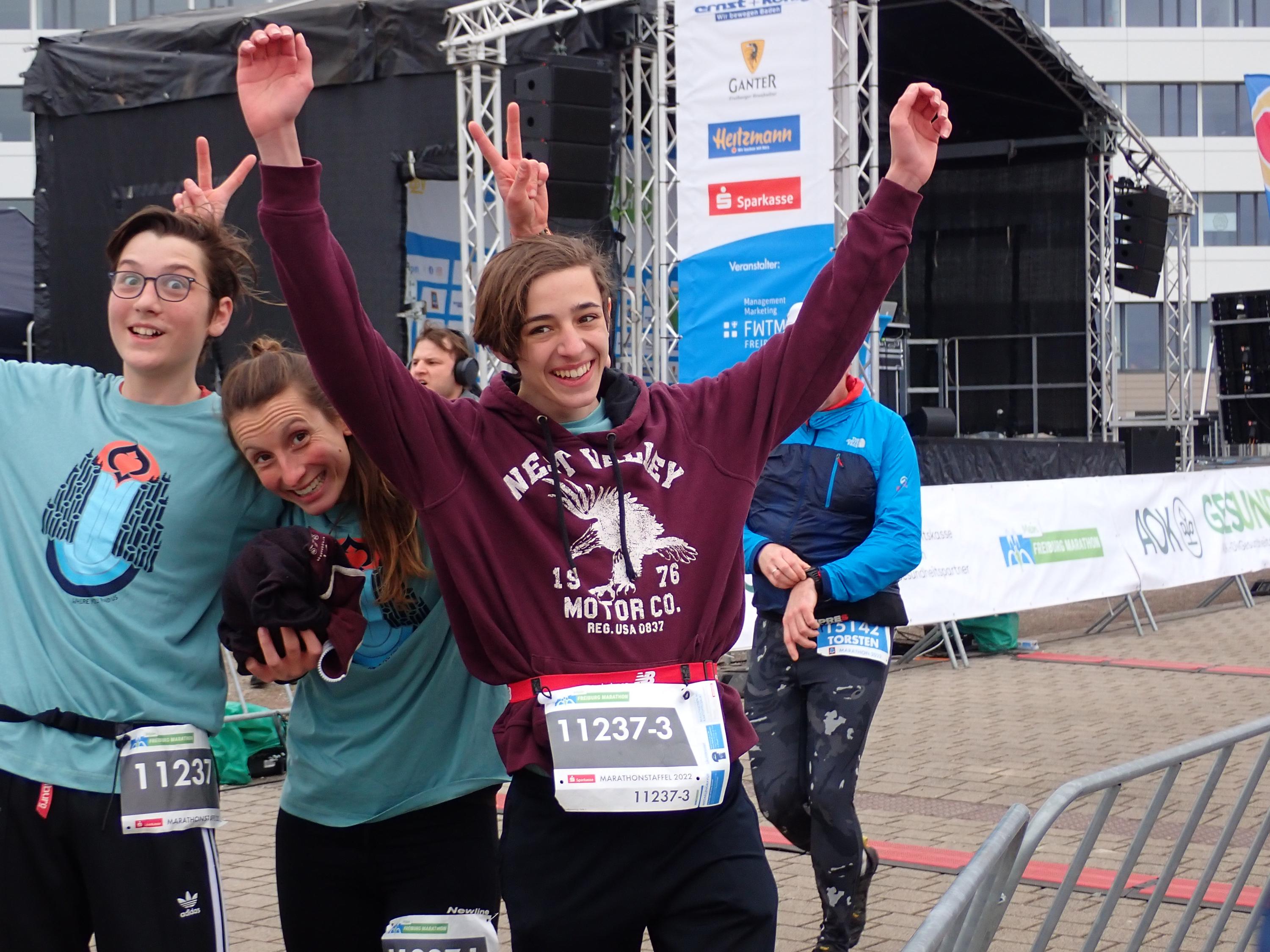 Siegreiche FFF-Marathonler: im Ziel