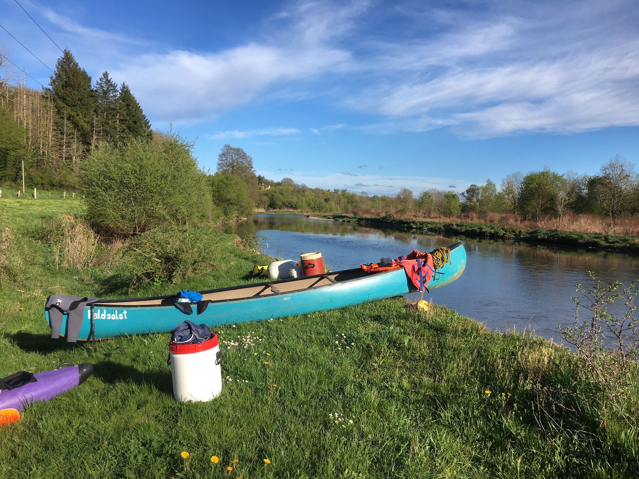 Gemütliche Gepäckfahrt auf der Mosel mit dem Canadier (Urheber Klemens)