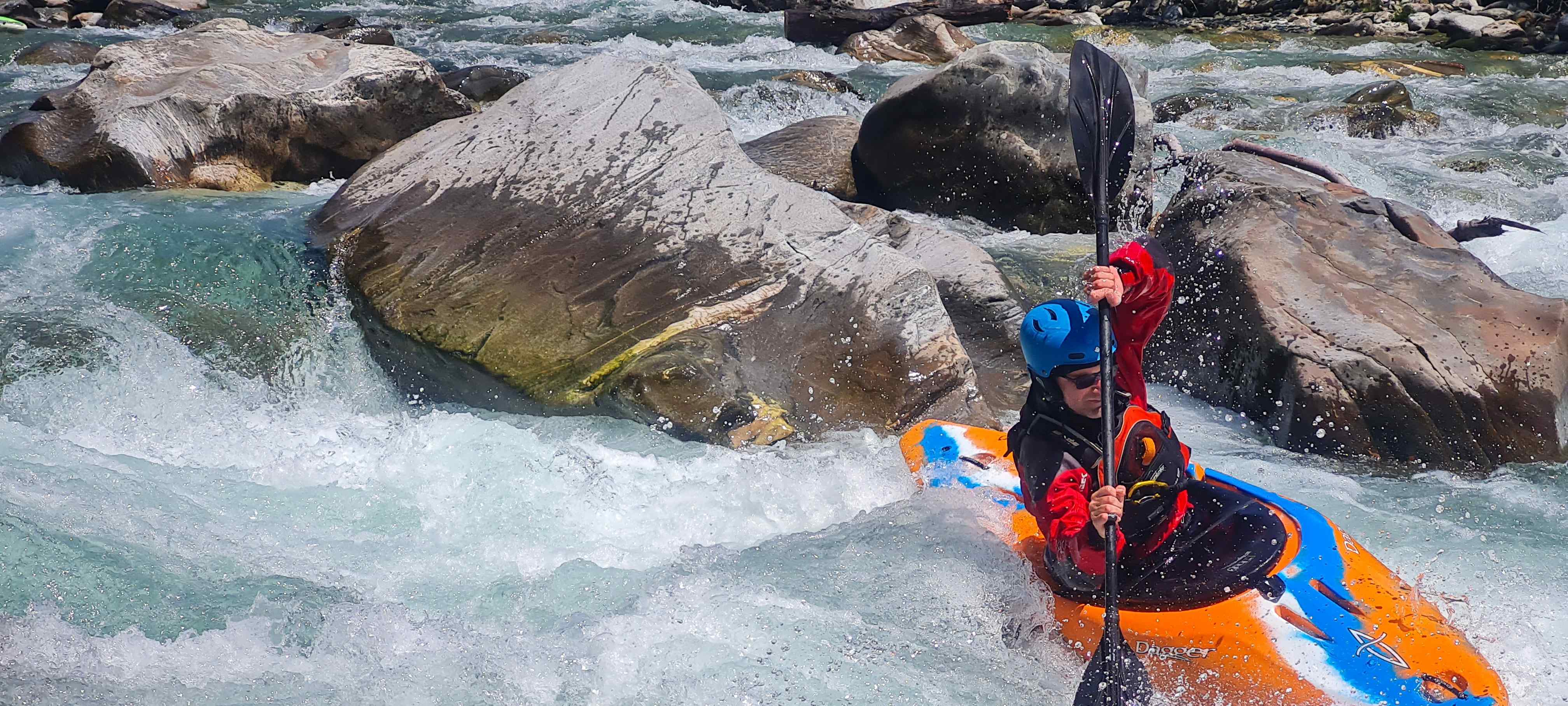 Auf der Moesa im Tessin