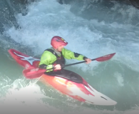 Jochen im Wildwasser auf der Saane